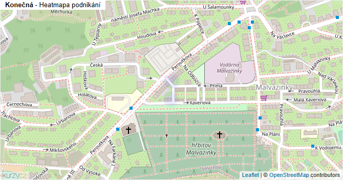 Konečná - mapa podnikání