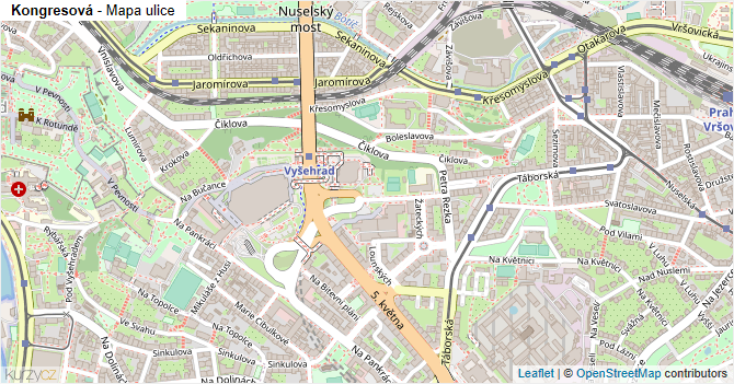 Kongresová - mapa ulice