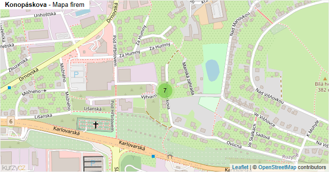 Konopáskova - mapa firem