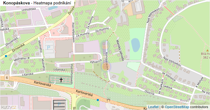 Konopáskova - mapa podnikání