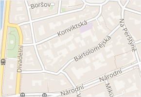 Konviktská v obci Praha - mapa ulice