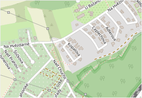 Kopalova v obci Praha - mapa ulice