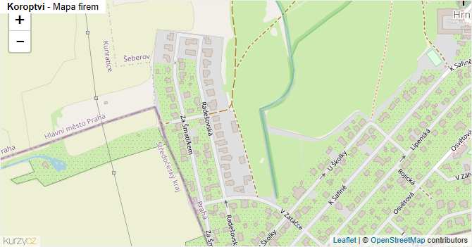 Koroptví - mapa firem