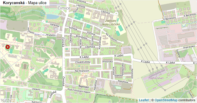 Korycanská - mapa ulice