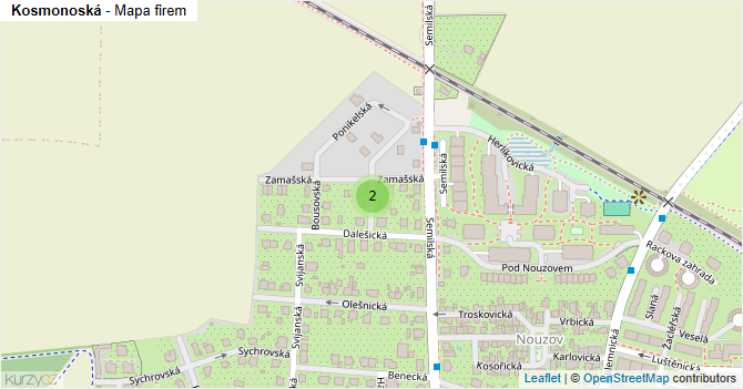 Kosmonoská - mapa firem