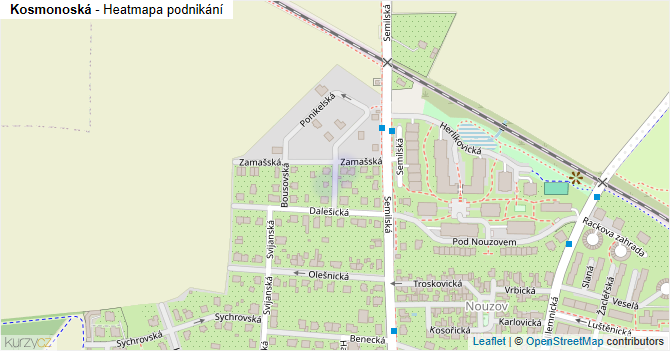Kosmonoská - mapa podnikání