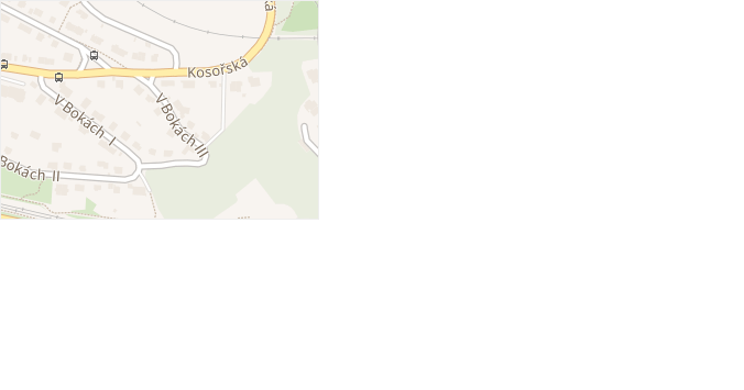 Kosořská v obci Praha - mapa ulice