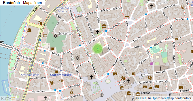 Kostečná - mapa firem