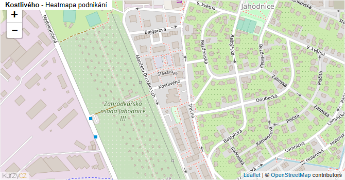 Kostlivého - mapa podnikání