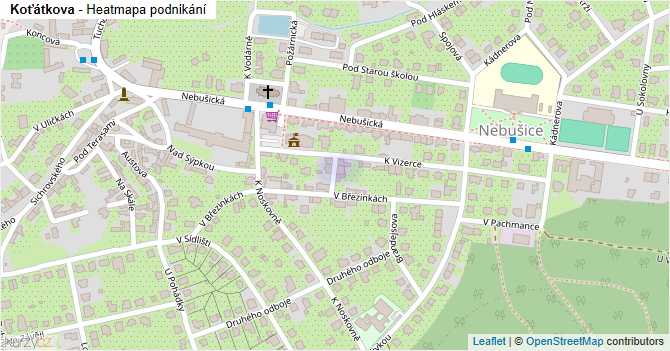 Koťátkova - mapa podnikání