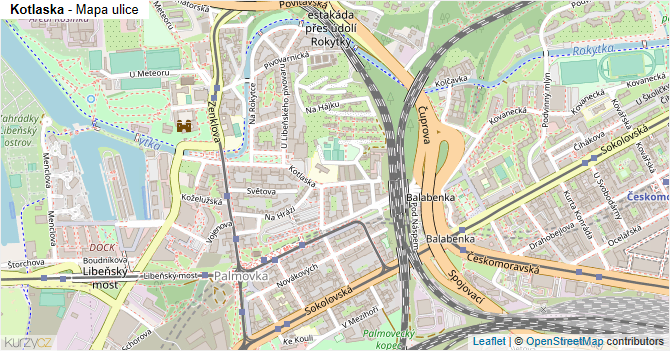 Kotlaska - mapa ulice