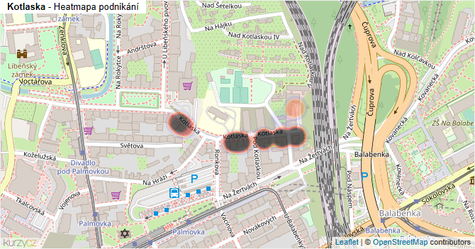 Kotlaska - mapa podnikání