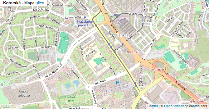 Kotorská - mapa ulice