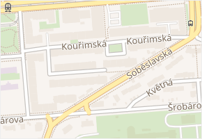 Kouřimská v obci Praha 2 - mapa ulice
