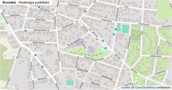 Koutská - mapa podnikání