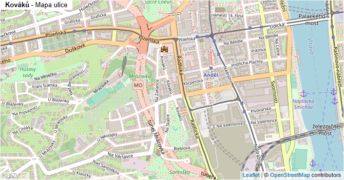 Kováků - mapa ulice