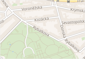 Kozácká v obci Praha 10 - mapa ulice