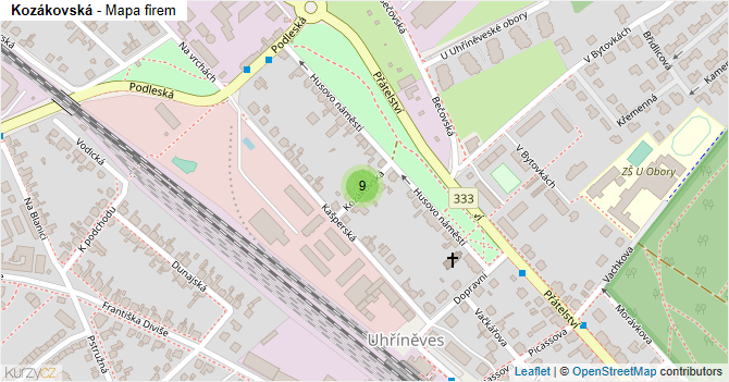 Kozákovská - mapa firem