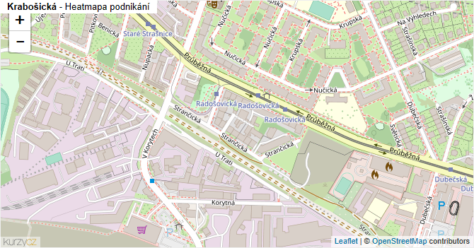 Krabošická - mapa podnikání