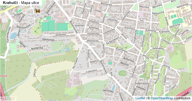 Krahulčí - mapa ulice
