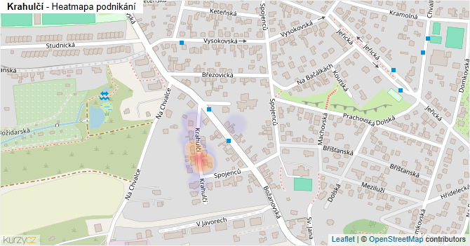 Krahulčí - mapa podnikání