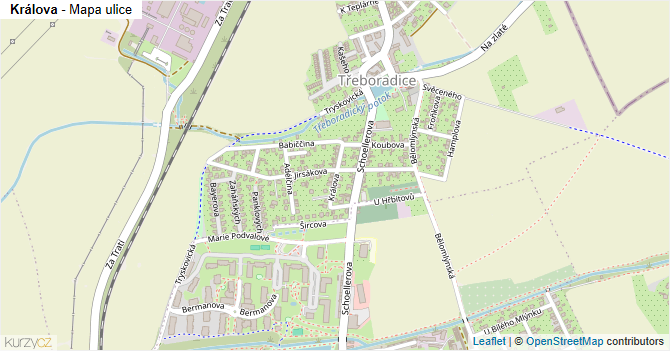 Králova - mapa ulice