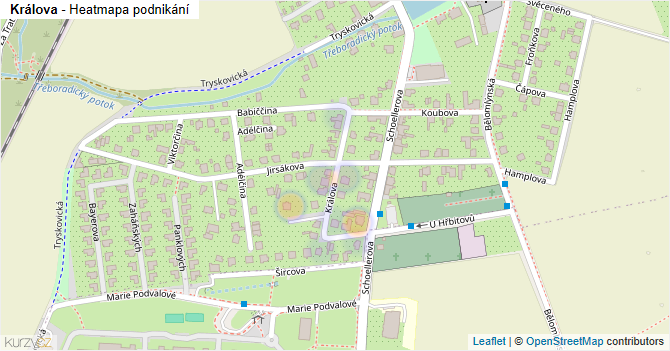Králova - mapa podnikání
