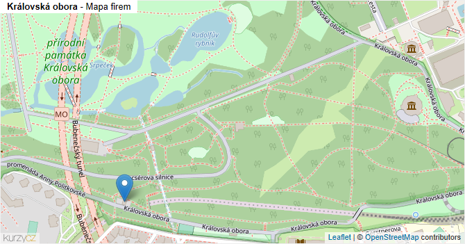 Královská obora - mapa firem