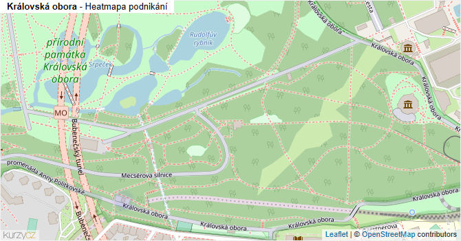 Královská obora - mapa podnikání