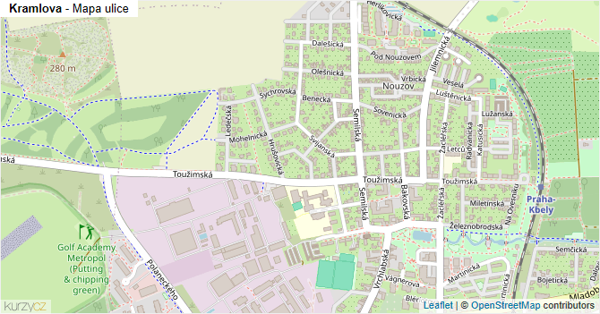 Kramlova - mapa ulice
