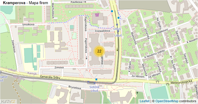 Kramperova - mapa firem