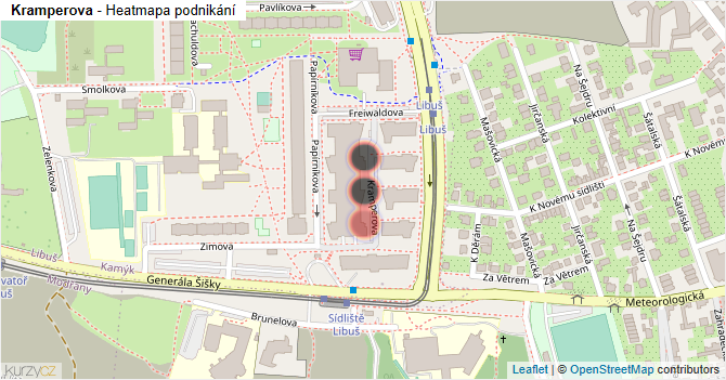 Kramperova - mapa podnikání