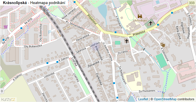 Krásnolipská - mapa podnikání