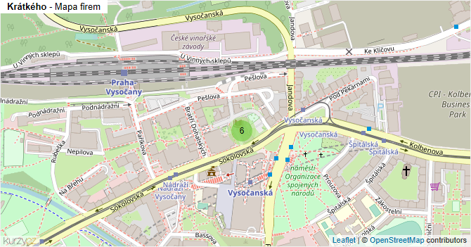 Krátkého - mapa firem