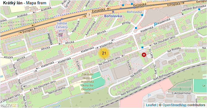 Krátký lán - mapa firem