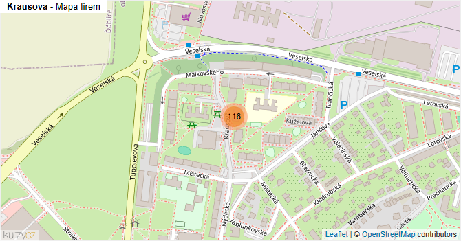Krausova - mapa firem