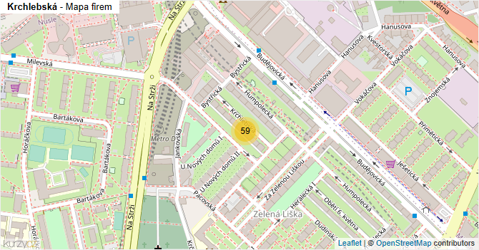 Krchlebská - mapa firem