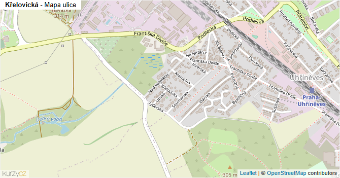 Křelovická - mapa ulice