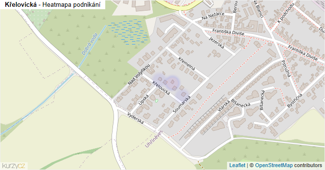 Křelovická - mapa podnikání
