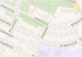 Křenická v obci Praha 8 - mapa ulice