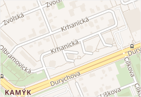 Krhanická v obci Praha 5 - mapa ulice
