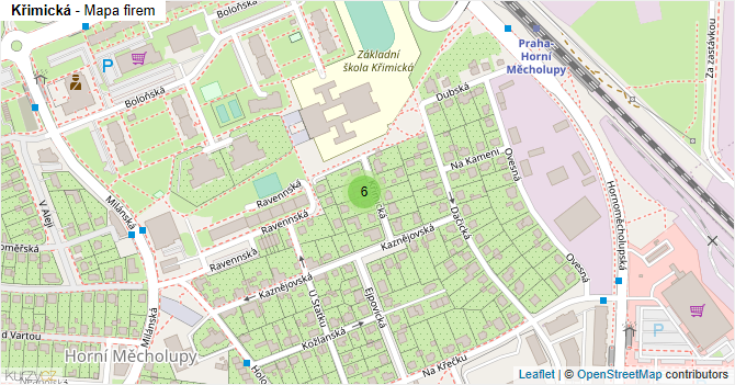 Křimická - mapa firem