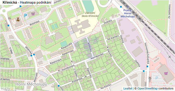 Křimická - mapa podnikání