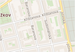 Křišťanova v obci Praha - mapa ulice