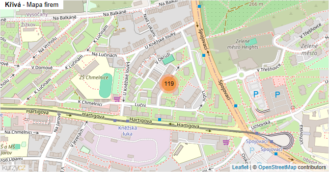 Křivá - mapa firem