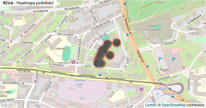 Křivá - mapa podnikání