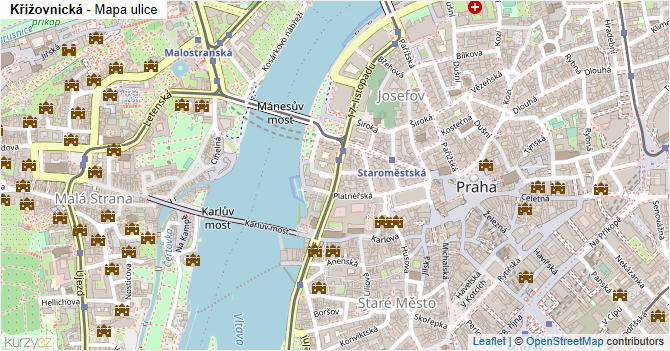Křižovnická - mapa ulice