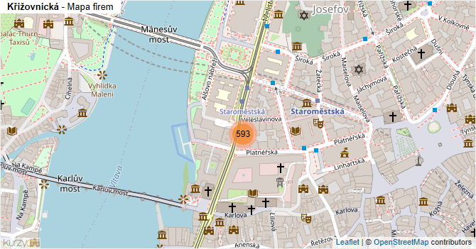 Křižovnická - mapa firem