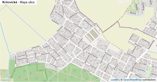 Krňovická - mapa ulice