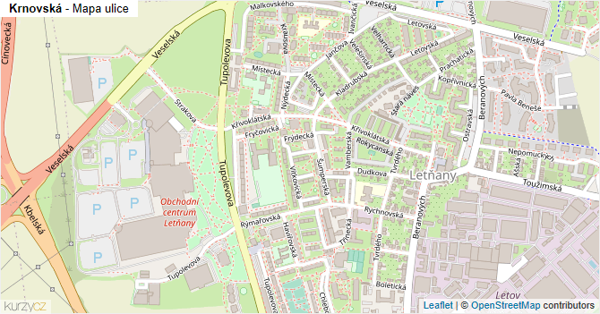 Krnovská - mapa ulice